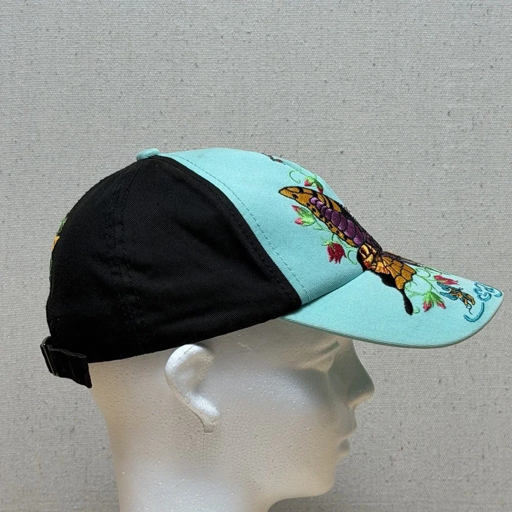 Ed Hardy Trucker Hat‎ Kids Butterfly Fairy Embroidered Y2K Blue Cap